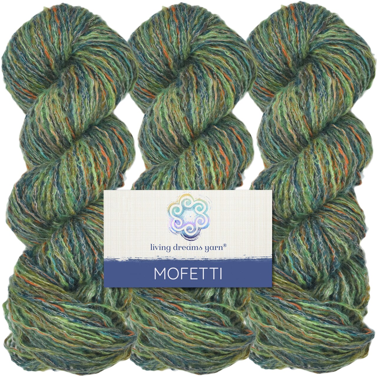 Mofetti DK Yarn - Mohair Yarn with Confetti Speckles by Living Dreams Yarn.